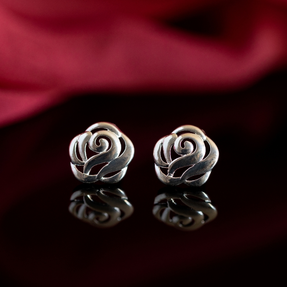 Rose Silhouette Earrings